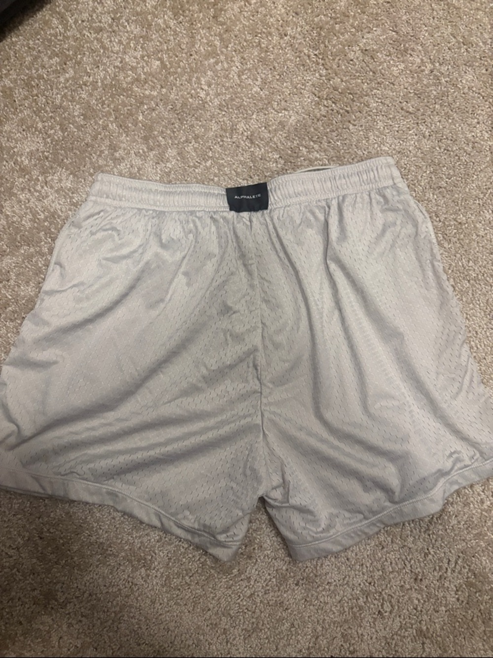 Alphalete Heather Gray Mesh Sports Shorts